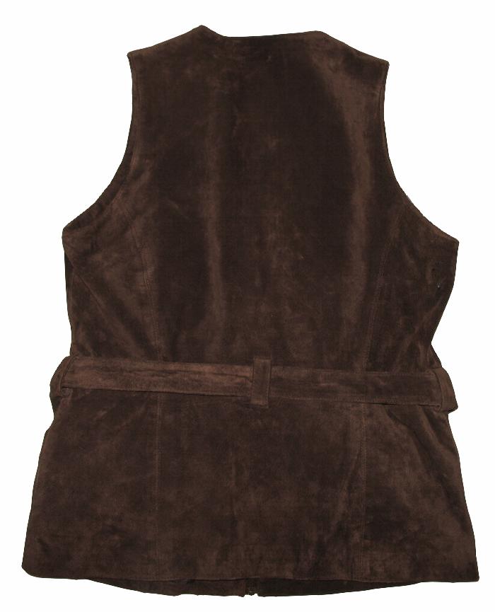 lederweste damen braun