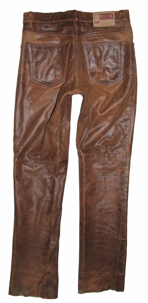 lederjeans herren braun antik